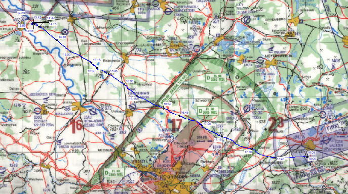 ICAO Karte mit GPS-Track